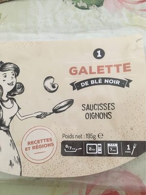 Galette de Blé Noir Saucisses Oignons front packaging