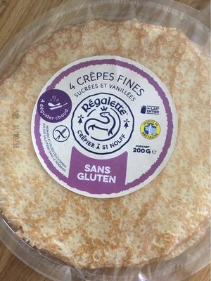 4 Crêpes Fines Sucrées et Vanillées Sans Gluten