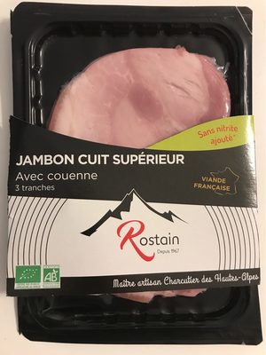 Jambon cuit superieur avec couenne