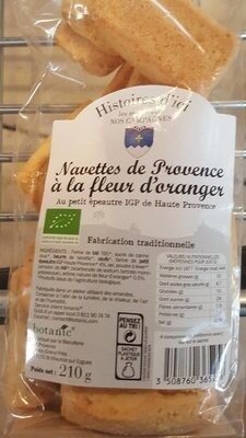 Navettes de provence à la fleur d'oranger front packaging