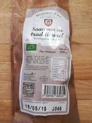 Saucisson sec traditionnel