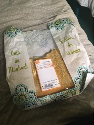 Pain du Maghreb graine de sésame front packaging