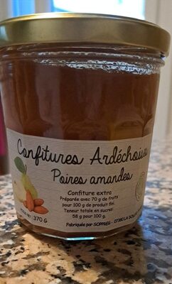 Confiture d 'Ardèchoise poires amandes