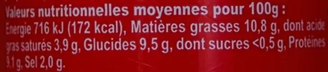 Petit Saveur'Délice goût bœuf nutrition facts table