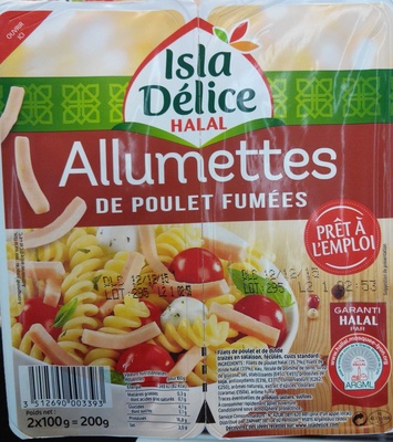 Allumettes de poulet fumées front packaging