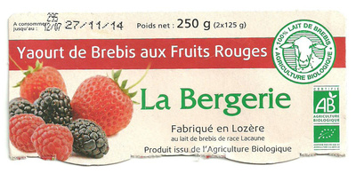 Yaourt de Brebis aux Fruits Rouges front packaging
