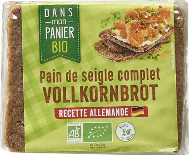Pain de seigle complet front packaging