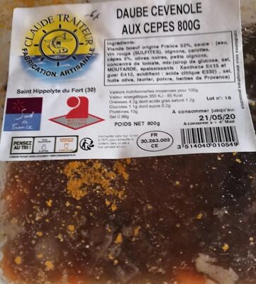 Daube cevenole aux cepes