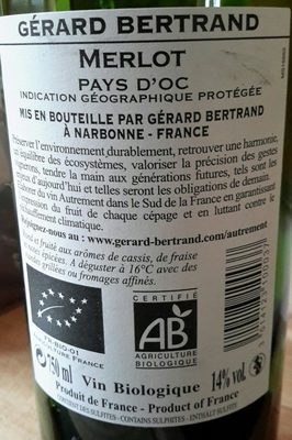 Autrement ingredients label