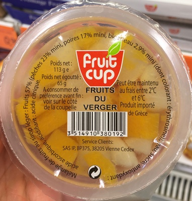 Fruits du verger front packaging