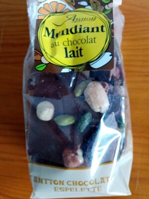 Mendiant au chocolat au lait front packaging