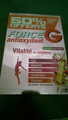 Force g antioxydant front packaging