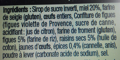 Pain d'épices Gourmet foie gras, figues et raisins en tranches ingredients label