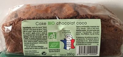 Cake bio chocolat coco