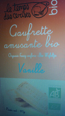 Gaufrette amusante bio vanille