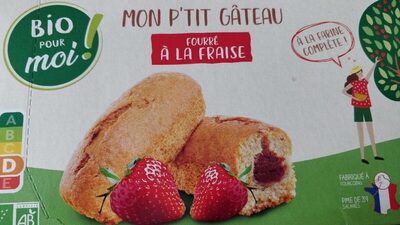 Mon p'tit gâteau fourré à la fraise - Bio pour moi front packaging