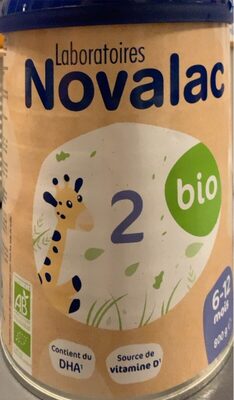 Lait infantile 2ème âge bio 6-12mois front packaging