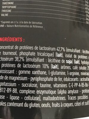 Pure whey ingredients label