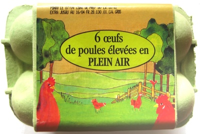6 Œufs de Poules Élevées en Plein Air