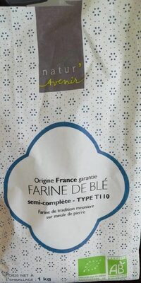 Farine de blé t110 semi complète front packaging