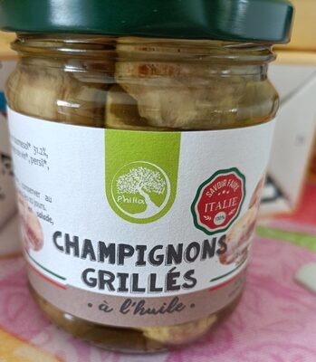 Champignons grillés à l'huile front packaging
