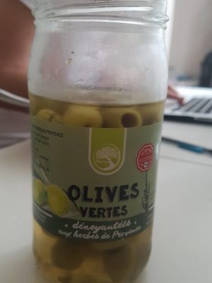 Olives vertes dénoyautées aux herbes de Provence
