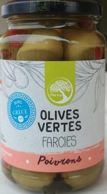Olives vertes farcies - Poivrons front packaging