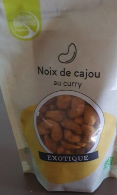 Noix de cajou au curry front packaging