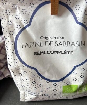 Farine sa sarrasin semi complète front packaging