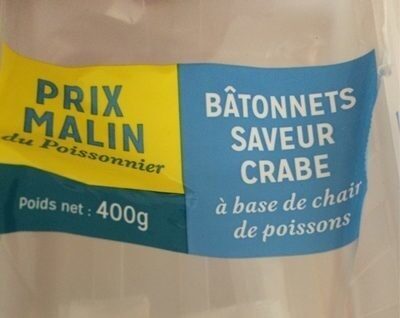 Batonnets saveur crabe front packaging