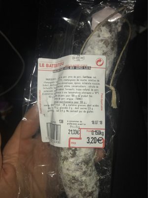 Saucisse seche cepes front packaging