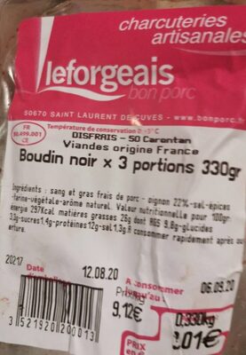 Boudin noir front packaging