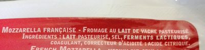 Mozzarella En Pain ingredients label