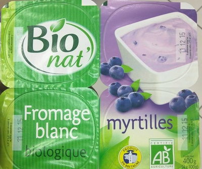 Fromage blanc Biologique Myrtilles front packaging