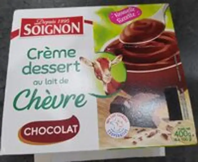 Crème dessert chocolat au lait de chèvre