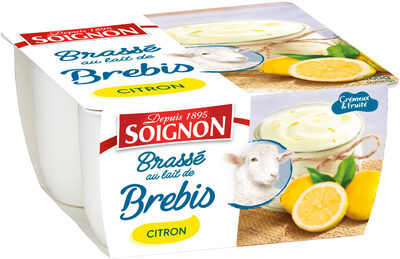 Brassé au lait de chevre citron front packaging