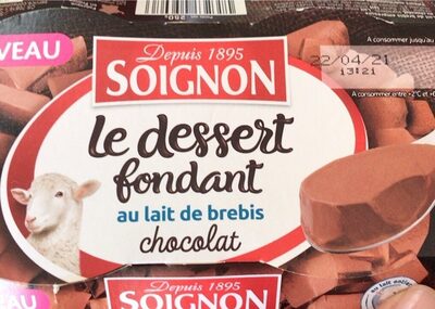 Le dessert fondant au lait de brebis chocolat