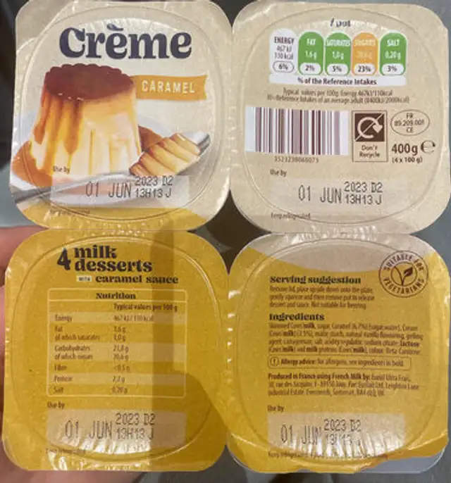 Crème Caramel front packaging