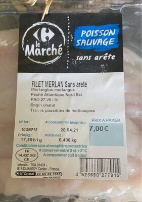 Filet merlan sans arete