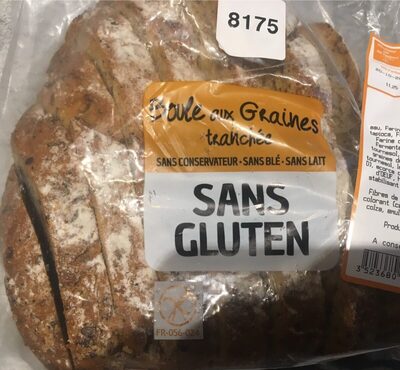 Boule aux graines tranchee