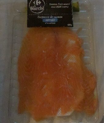 Carpaccio de saumon nature et sa marinade