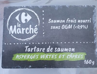 Tartare de saumon asperges vertes et câpres