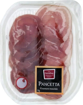 Pancetta finement tranchée front packaging