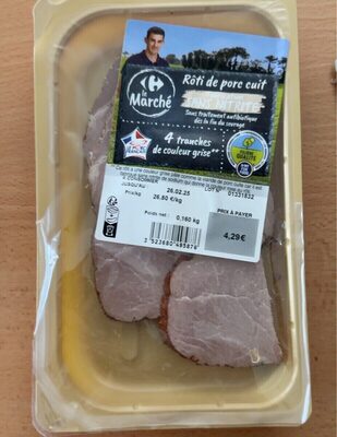 Rôti de porc cuit. Fabrication sans nitrite.