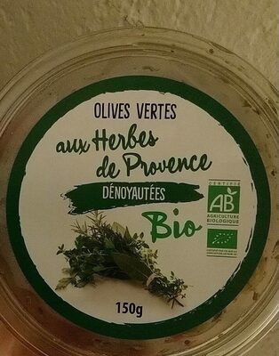 Olives vertes dénoyautées bio