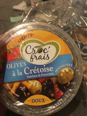 Olives à la Crétoise, CROC FRAIS, barquette 110g