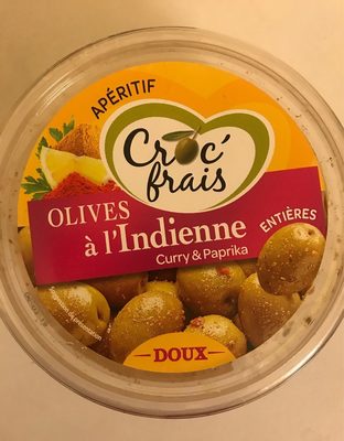 Olives à l’Indienne, curry & paprika, entières
