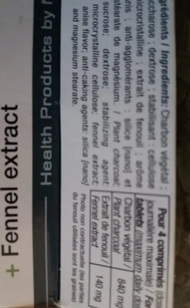 carboline ingredients label