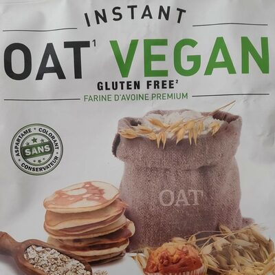 Instant oat vegan front packaging