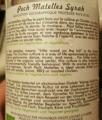 Pech Matelles Syrah
